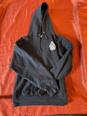 Tour De Force Hoodie Mens S Black Pullover Graphic Back Logo Chest Patch Hood